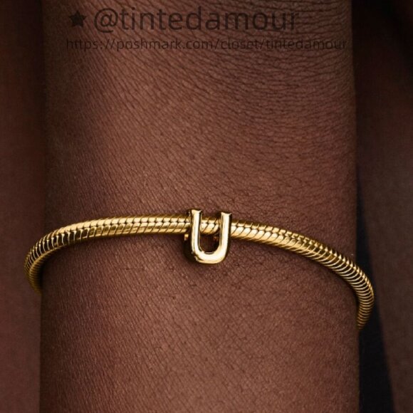 Pandora Letter U Alphabet Mini Charm|Pendant - Picture 2 of 2